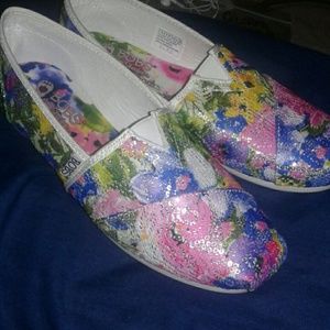 Bobs floral memory foam slip one size 7.5